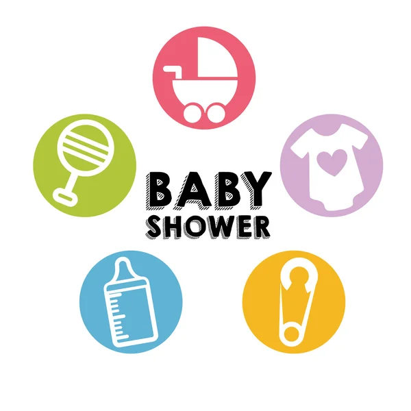 Projekt baby shower — Wektor stockowy