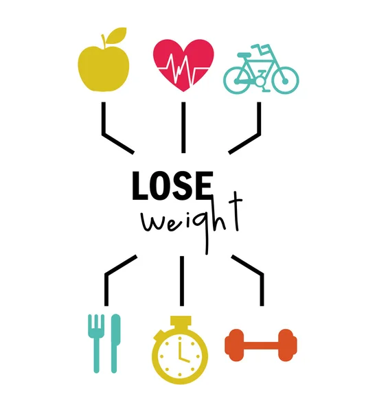 Lose weight design — Stock Vector