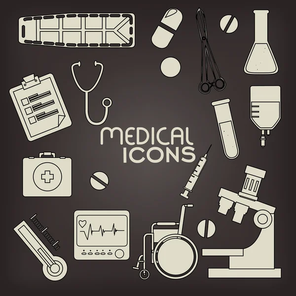 Design de ícones médicos — Vetor de Stock