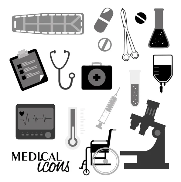 Медичні іконки дизайн — стоковий вектор