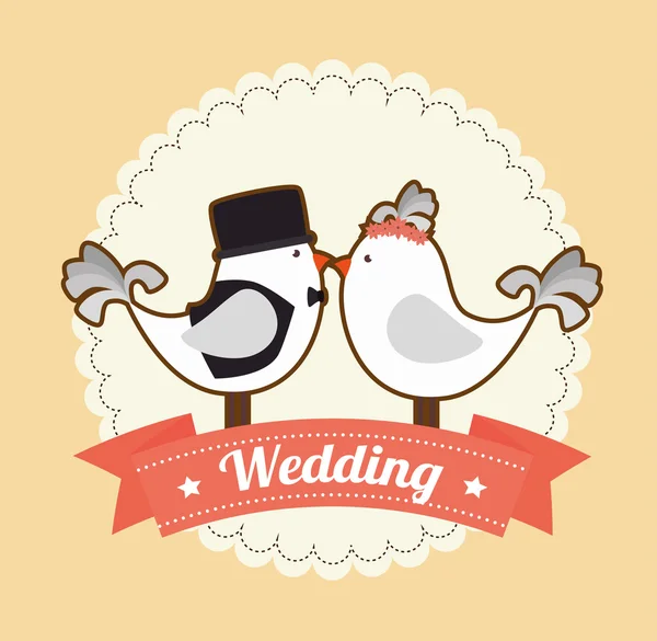 Design de convite de casamento —  Vetores de Stock