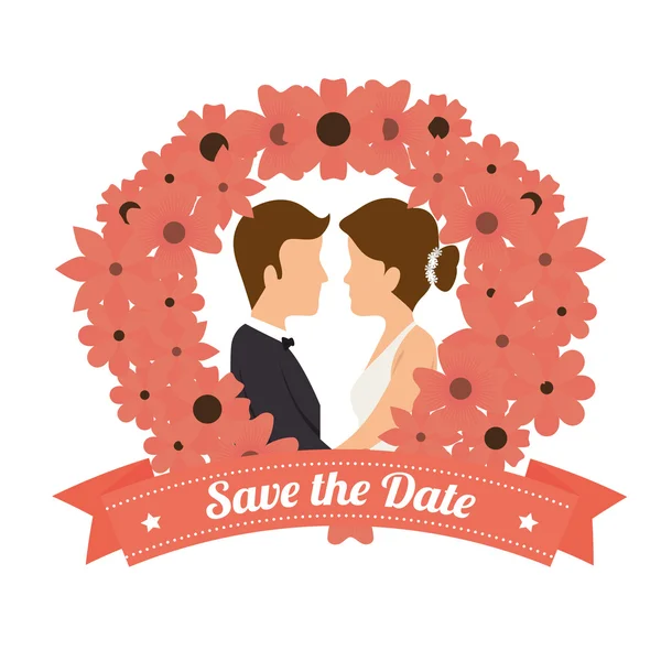 Wedding uitnodiging ontwerp — Stockvector