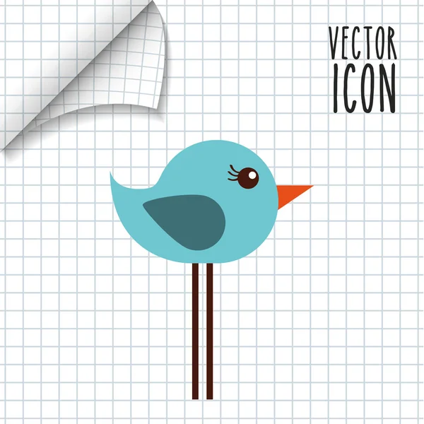 Vogel pictogram ontwerp — Stockvector