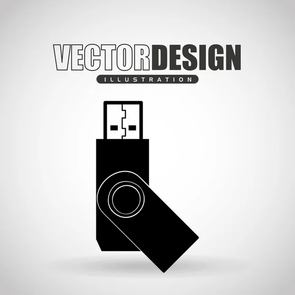 Usb diseño del enchufe — Vector de stock