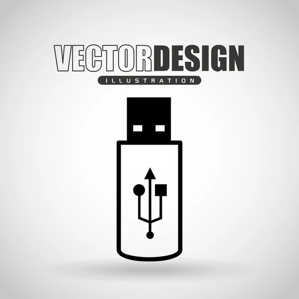 USB plug designu — Stockový vektor