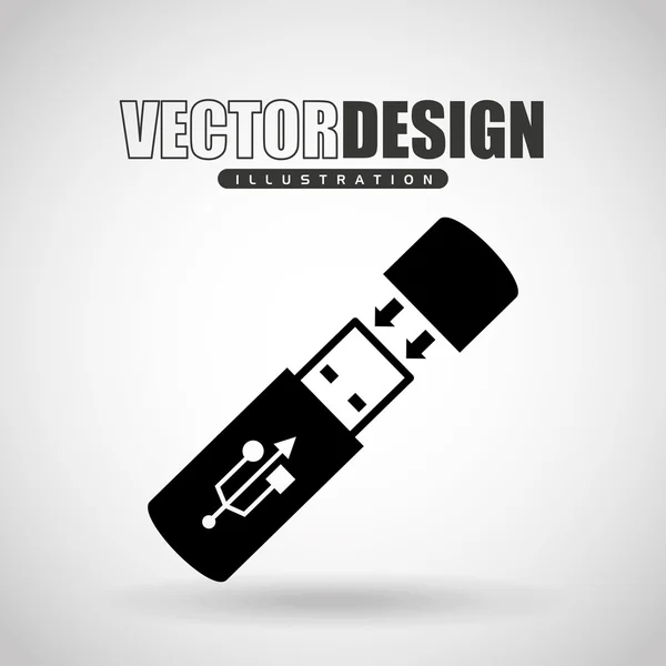 USB plug design — стоковый вектор