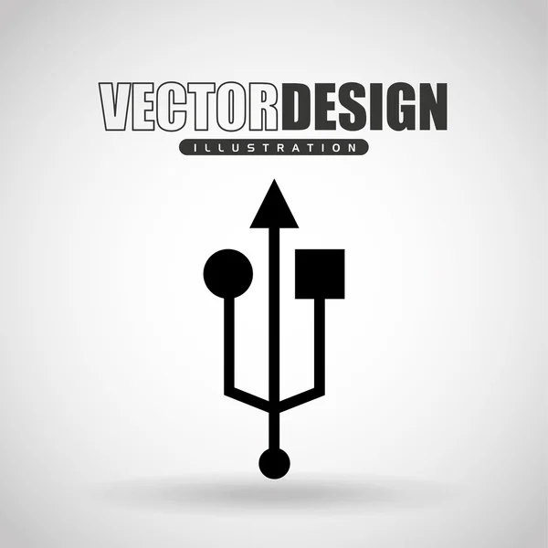 Design de plugue USB — Vetor de Stock