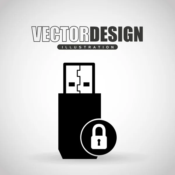 Konstrukcja wtyczki USB — Wektor stockowy