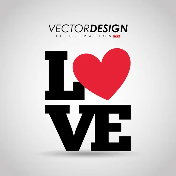 Design della carta d'amore — Vettoriale Stock