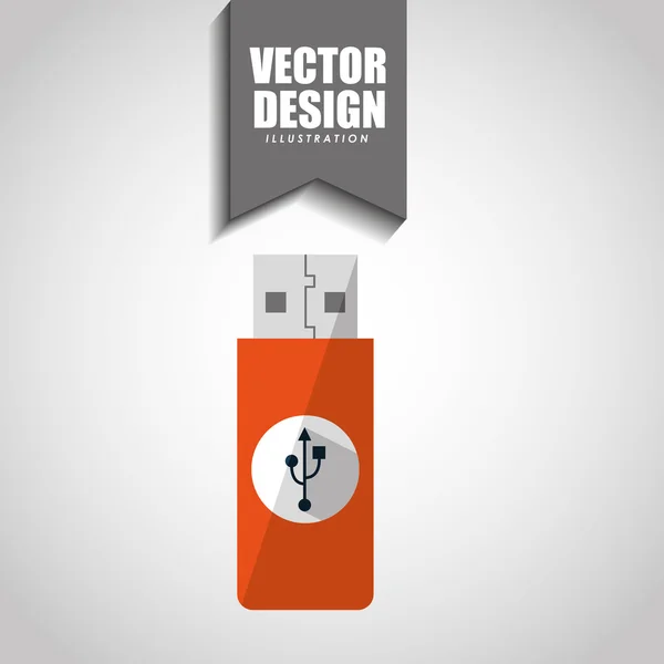 Conception de la fiche USB — Image vectorielle