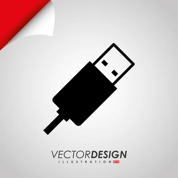 Conception de la fiche USB — Image vectorielle