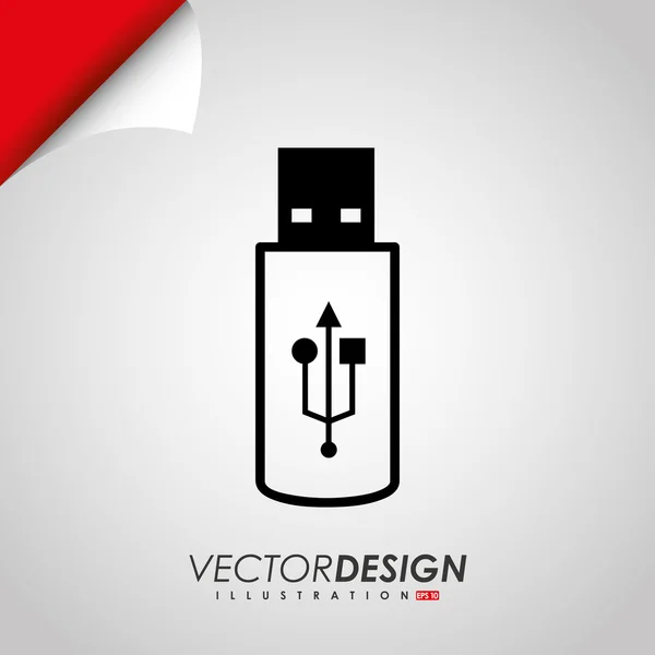 Design della spina USB — Vettoriale Stock