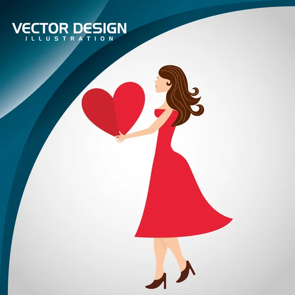 Szerelemkártya tervezés — Stock Vector
