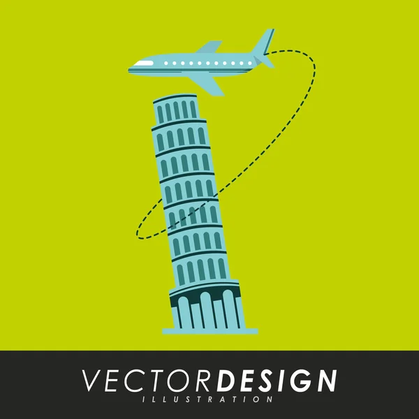 Airplane travel design — Stock vektor