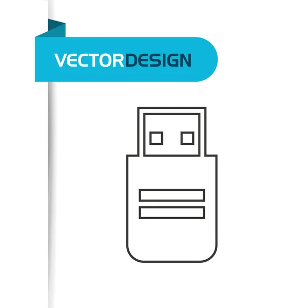 Conception de la fiche USB — Image vectorielle
