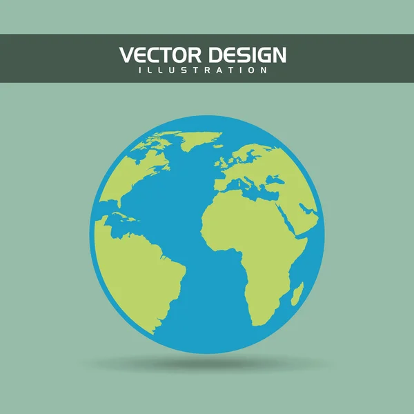 Voyage icône plate design — Image vectorielle