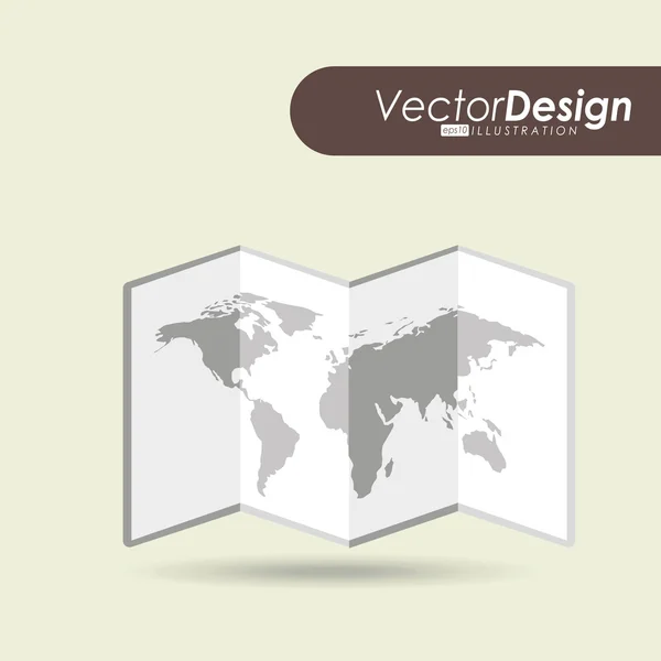 Voyage icône plate design — Image vectorielle