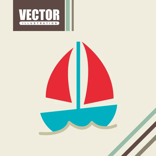 Design de ícone de praia — Vetor de Stock