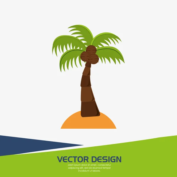 Icône de plage design — Image vectorielle