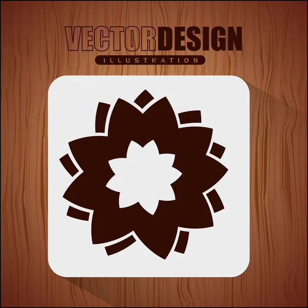Icône florale design — Image vectorielle
