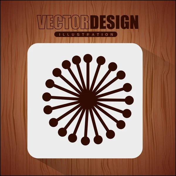 Icône florale design — Image vectorielle