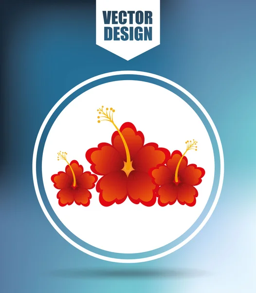 Blommig ikon design — Stock vektor