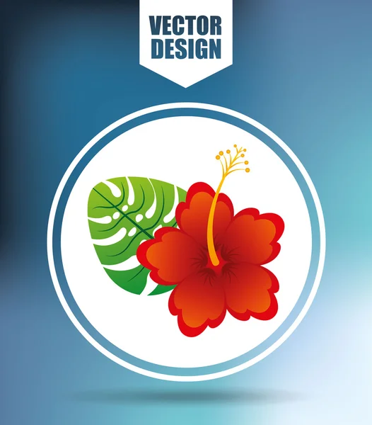 Floral pictogram ontwerp — Stockvector
