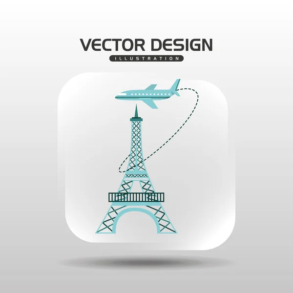 Airplane travel design — Stock vektor