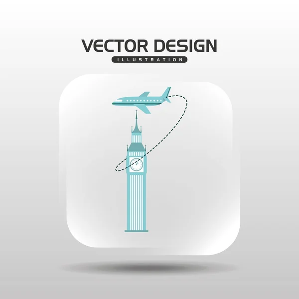 飛行機旅行デザイン — ストックベクタ