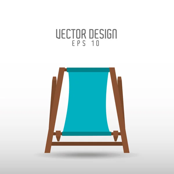 Spiaggia icona di design — Vettoriale Stock