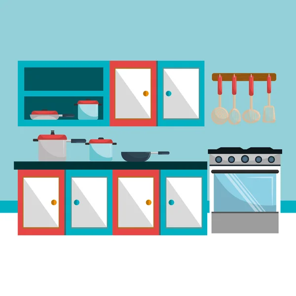 Cocina utensilios de diseño — Vector de stock