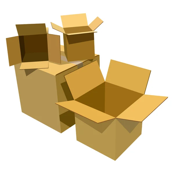 Pile of cardboard boxes — Stock Vector