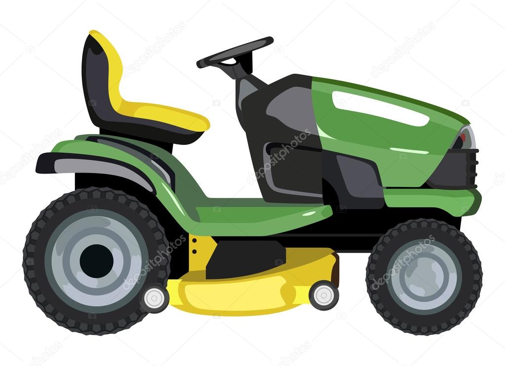 Green lawn mower