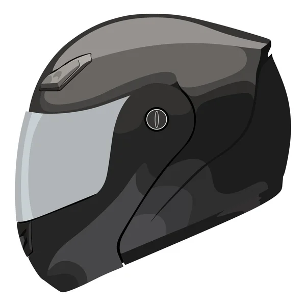 Casco moto gris — Vector de stock