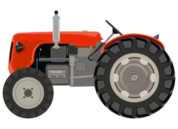 Cara roja del tractor — Archivo Imágenes Vectoriales