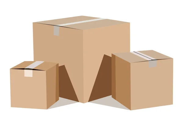 Mucchio di scatole di cartone — Vettoriale Stock