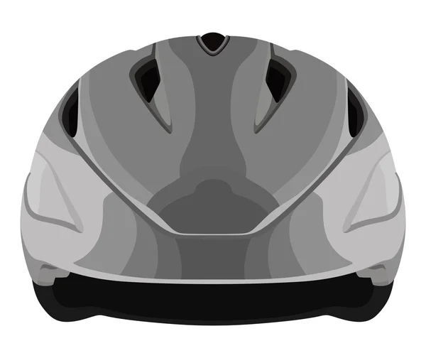 Grey bicycle helmet — Stock Vector
