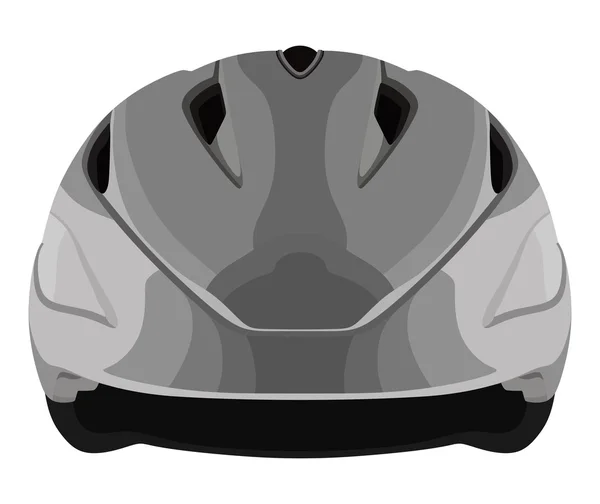 Casco de bicicleta gris — Vector de stock