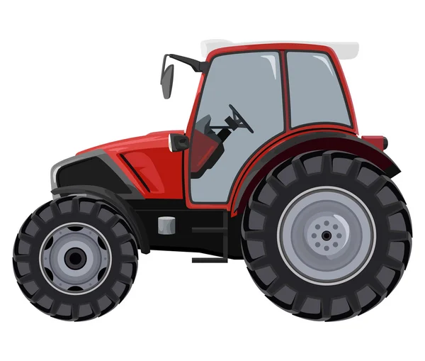 Rote Traktorseite — Stockvektor