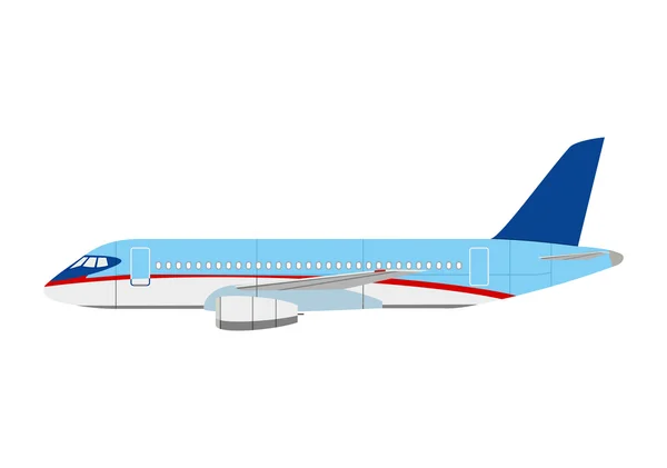 Verkehrsflugzeug — Stockvektor