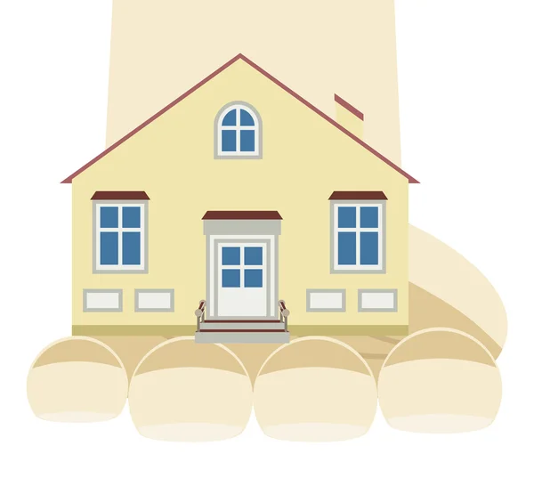 House on the hand — Stock Vector