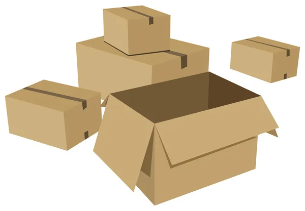 Cardboard box — Stock Vector