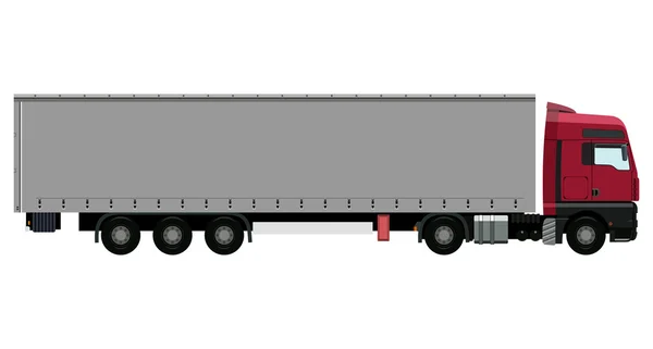 Roter LKW — Stockvektor