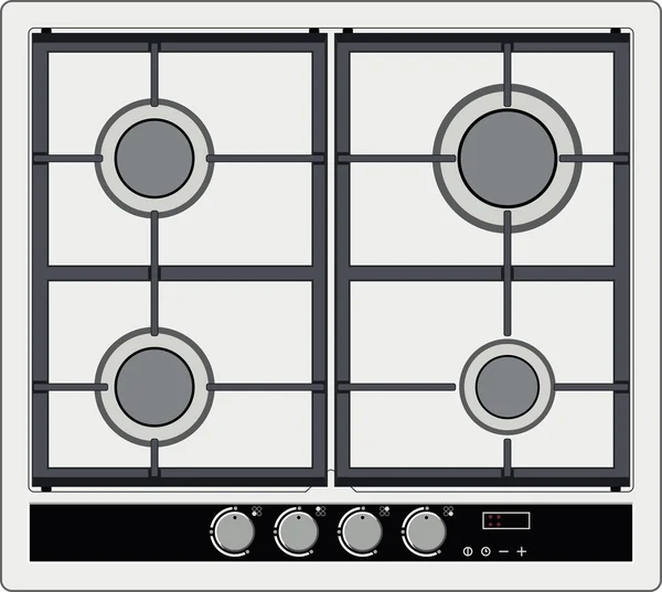 Gray stove — Stock Vector