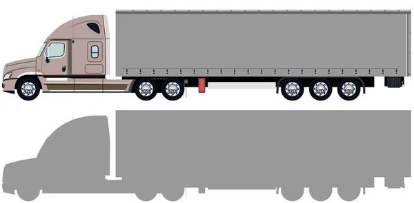 Бежевый грузовик — стоковый вектор
