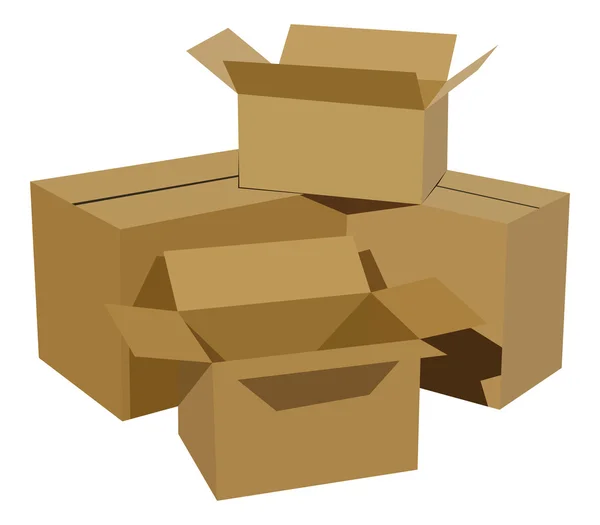 Cajas de cartón — Vector de stock