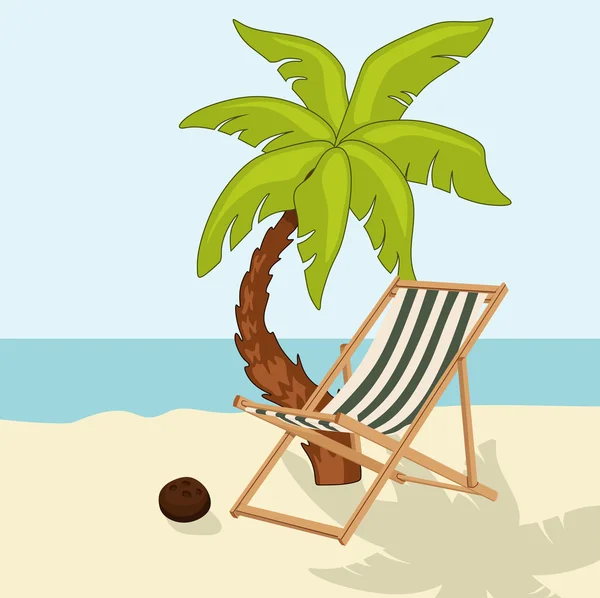Playa silla — Vector de stock