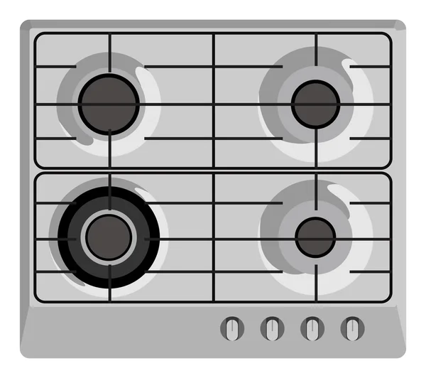 Gray stove — Stock Vector