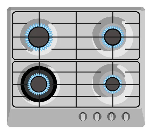 Gray stove — Stock Vector