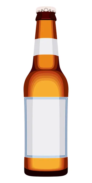 Flaska öl — Stock vektor